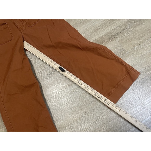 Old Navy Women's Sz 0 Petite Pants Orange Wide-Leg Chino Twill High-Rise Y2K - Picture 5 of 6